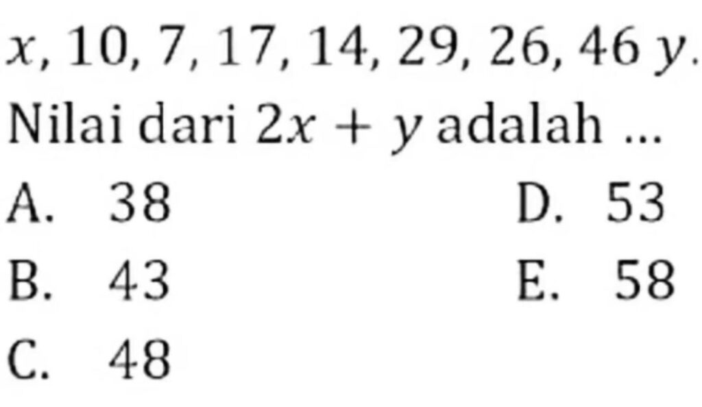 Contoh Soal UTBK Penalaran Matematika