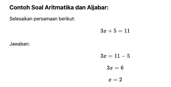 Materi Matematika SNBT