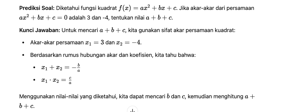 Prediksi Soal Matematika SNBT