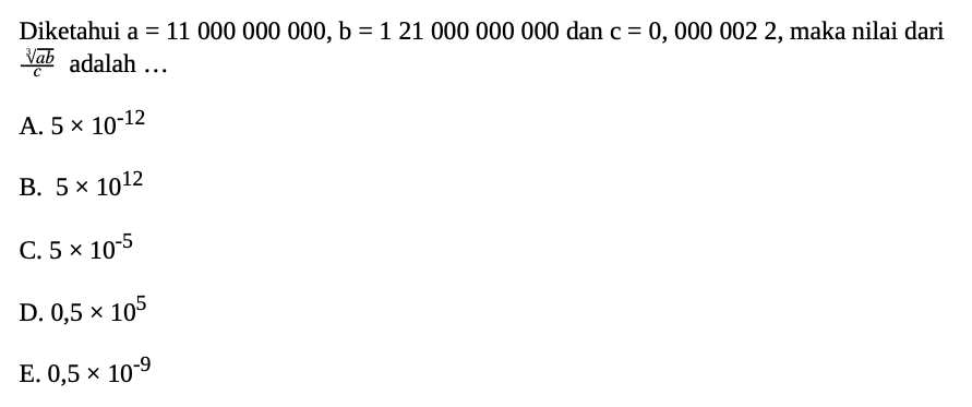 Soal Latihan UTBK Matematika