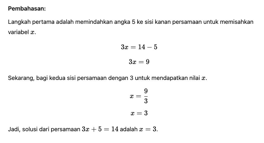 Latihan Soal Aljabar UTBK