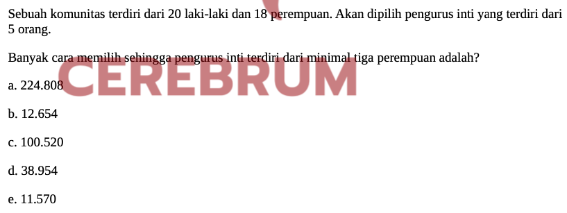 Latihan Soal Matematika UTBK Gratis