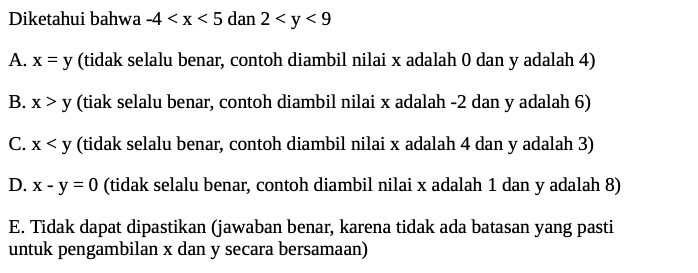 Kumpulan Latihan Soal SNBT Matematika