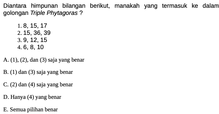 Soal Pengetahuan Kuantitatif SNBT 2025