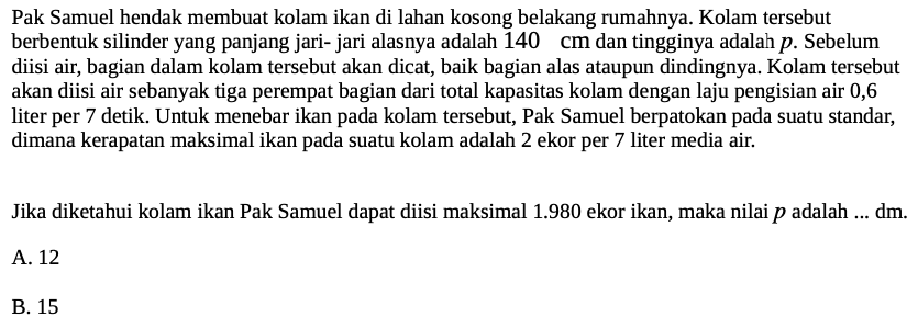 Kumpulan Latihan Soal UTBK Matematika Penalaran