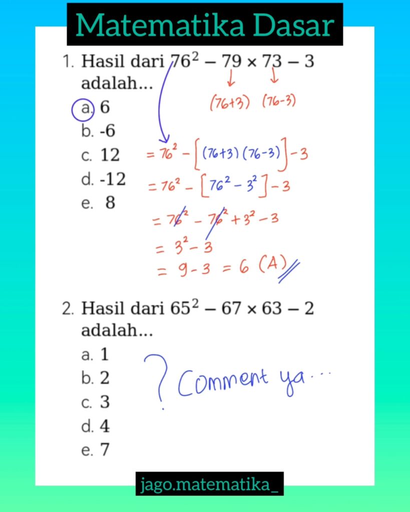Soal Aritmetika Dasar