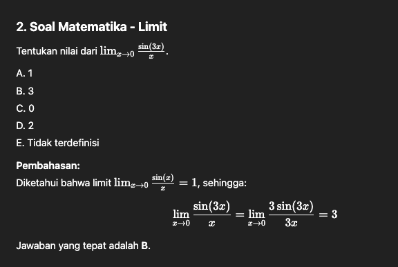 Latihan Soal UTBK 2025