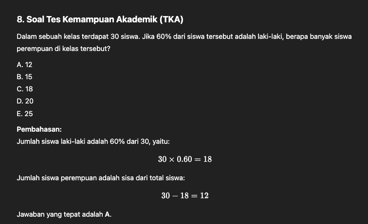Latihan Soal UTBK 2025