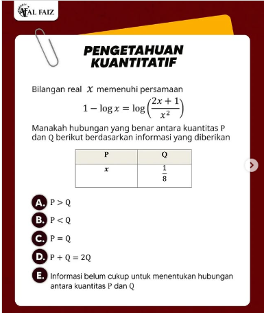 Tipe Soal Matematika BUMN