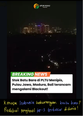 Pemadaman Listrik! PLN Kurang Batu Bara 20 Juta Ton Akibat DMO