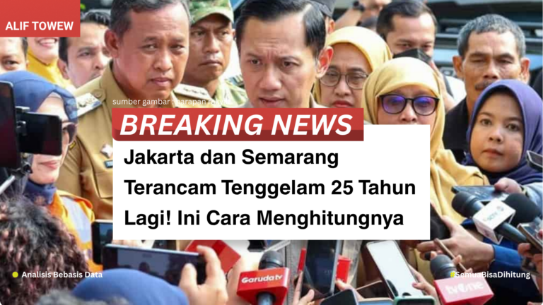 Jakarta dan Semarang Terancam Tenggelam 25 Tahun Lagi! Ini Cara Menghitungnya